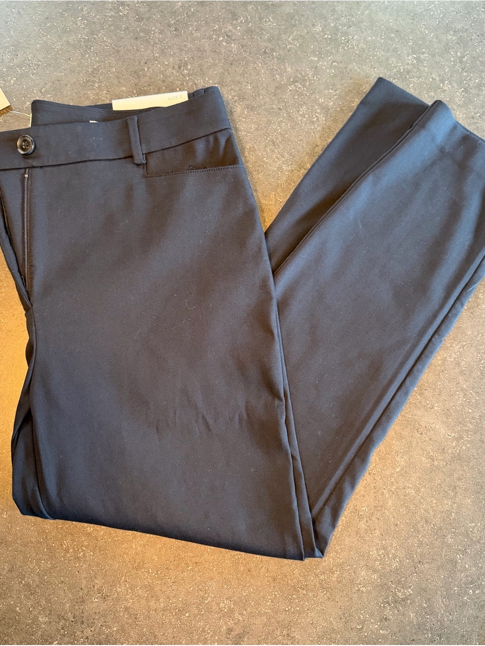 LOFT The Sutton Skinny Curvy Pants Size 12 Black NWT 28” Inseam
